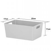 Grey Basket  4.02 25x17x11cm