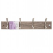 Hat & Coat Rack 4 Hook Oak
