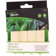 Plant Labels Wood 10cm 24pc