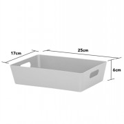 Grey Basket  4.01 25x17x 6cm