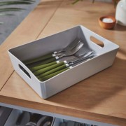 Grey Basket  4.01 25x17x 6cm
