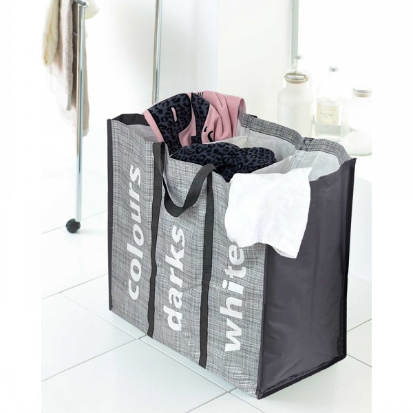 Sectioned laundry basket discount