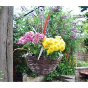 Hanging Basket Rattan 12in