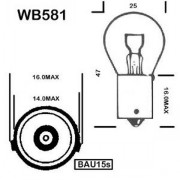 Car Bulb WBC581 12v/21w