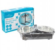 Pet Bowl Double on Stand