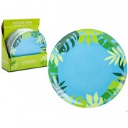 Blue Leaf Plate 8in