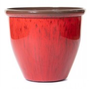 Running Glaze Pot Red 30cm