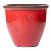 Running Glaze Pot Red