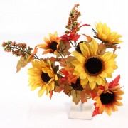 Autumn Bush Sunflower +Cones
