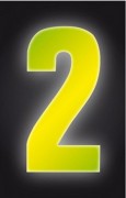 Wheelie Bin Number Yellow 2