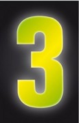 Wheelie Bin Number Yellow 3