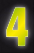 Wheelie Bin Number Yellow 4