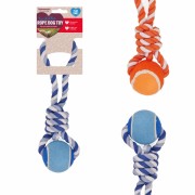 Rosewood Rope Tennis BallTug