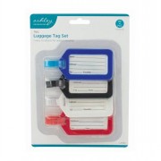 Luggage Tags 4pc Colours