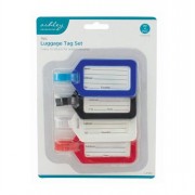 Luggage Tags 4pc Colours