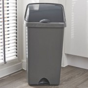 Addis Roll Top Bin Silver