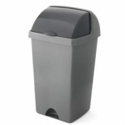 Addis Roll Top Bin Silver