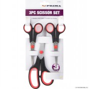 Scissors Rubber Handle 3pc