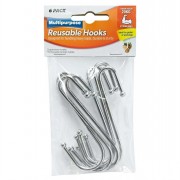 S Hooks Metal 6pc