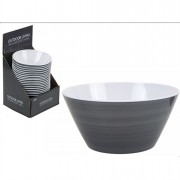 Swirl Grey Design Bowl 6in