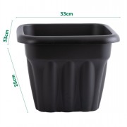 Vista SlateBlack Square 33cm