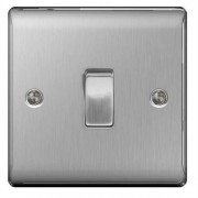 BG Brushed Steel Switch 1G