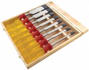 Wood Chisels 6/8pc Wood Box