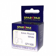 Cable Clips Round 5-6mm Wh