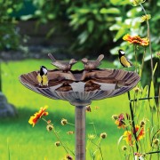 Bird Bath with Birds&Stones