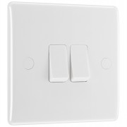 BG Rounded Wall Switch 2G 2W