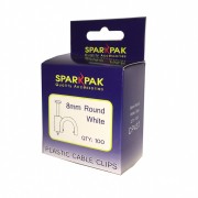 Cable Clips Round 7-8mm Wh