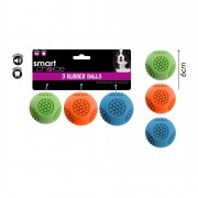 Rubber Ball w/Squeaker 3pc