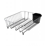 Dish Drainer Chrome & Black