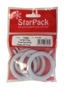 Curtain Rings 37mm White 4pc
