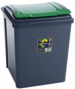 Recycling Bin 50L Green Lid