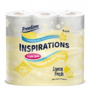 Toilet Rolls  9pc Lemon