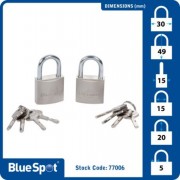 Keyed Alike Padlock 2pc 30mm