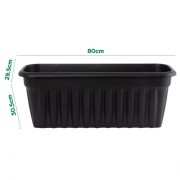 Vista SlateBlack Trough 80cm