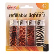Lighters 4pc Animal Safari