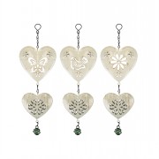 Cream Heart Decoration 2pc