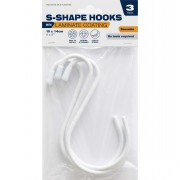 S Hooks White 3pc