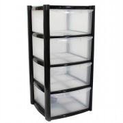 Drawer Tower 4T Large Black