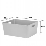 Grey Basket  5.02 36x26x15cm