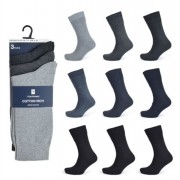 Cotton Socks Colour 3pc Mens