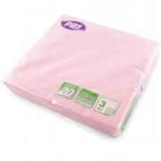 Napkins  20pc 3ply Pink