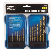 HSS Drills 15pc w/Titanium