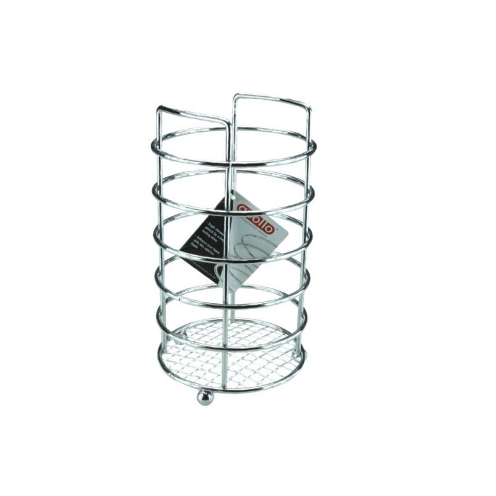 Utensil Holder Chrome Round - Image 2