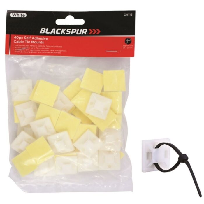 Cable Tie Mounts S/A White - Image 2
