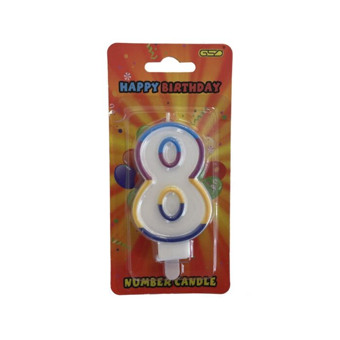 GSD Number Candle 8
